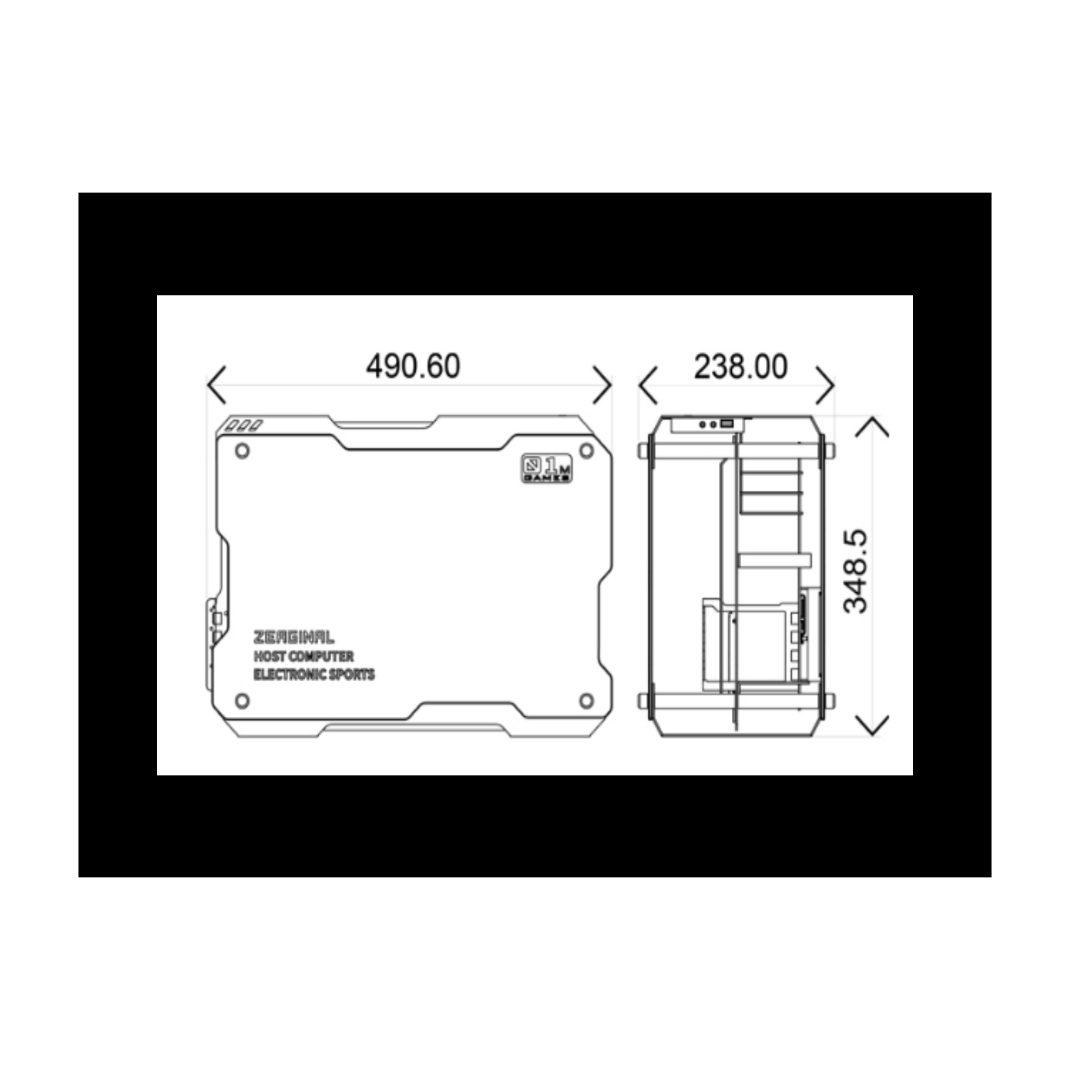 H.E. ZC-01M Mini Tempered Glass Computer Case Support 120MM/ 240mm Radiator Support M-ATX /ITX Motherboard USB 3.0 -Silver