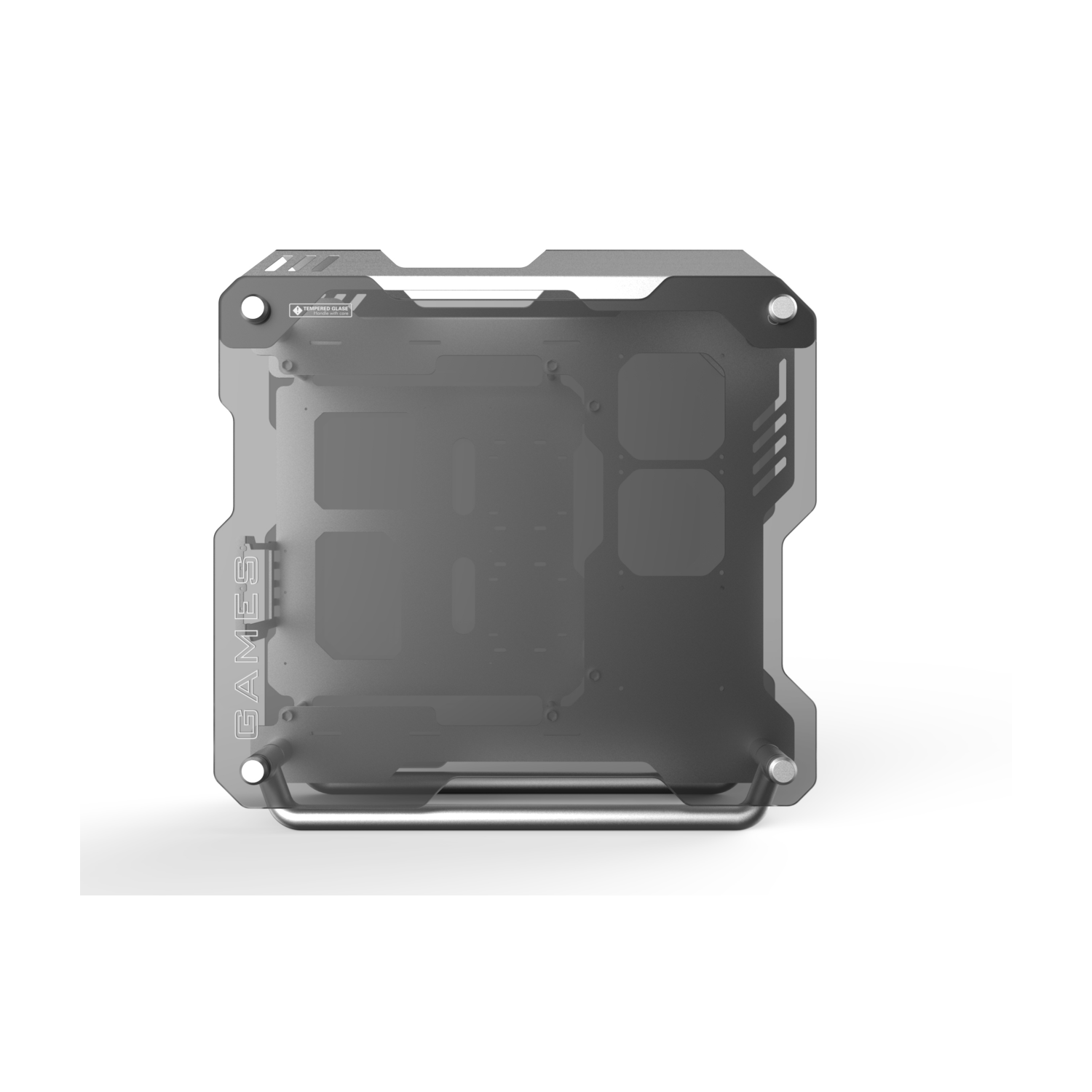 H.E. ZC-01Tempered Glass Computer Case Support 360mm Radiator Support ATX Motherboard -Silver