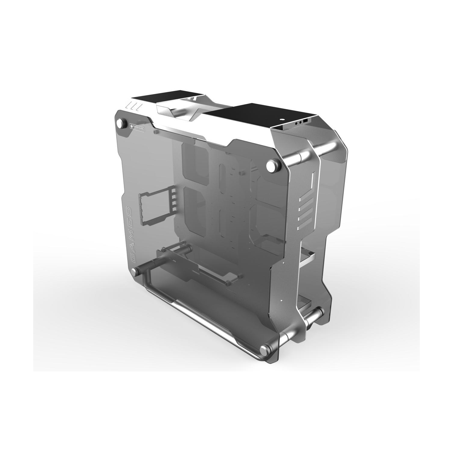 H.E. ZC-01Tempered Glass Computer Case Support 360mm Radiator Support ATX Motherboard -Silver