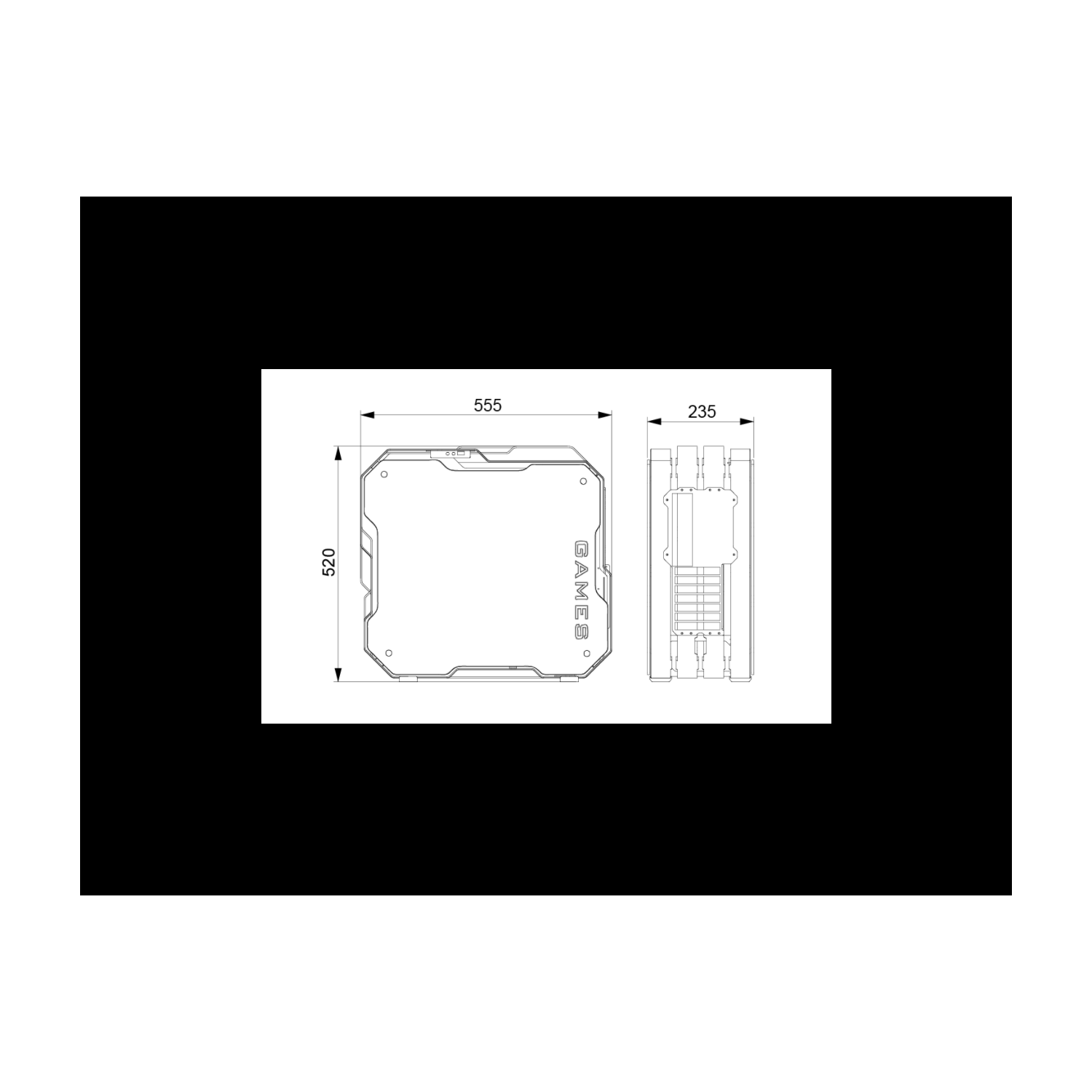 H.E. ZC-07 Pineapple Lon Tempered Glass Computer Case Support 360mm Radiator Support M-ATX/ ATX Motherboard USB3.0 -Red