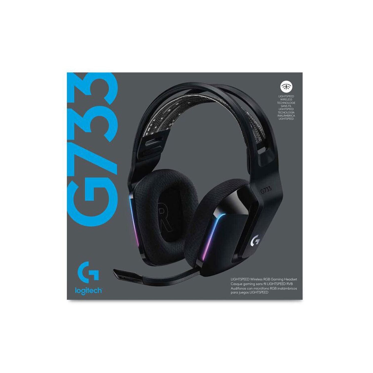 Logitech G733 Lightspeed Wireless RGB Gaming Headset (Black) - Brand New