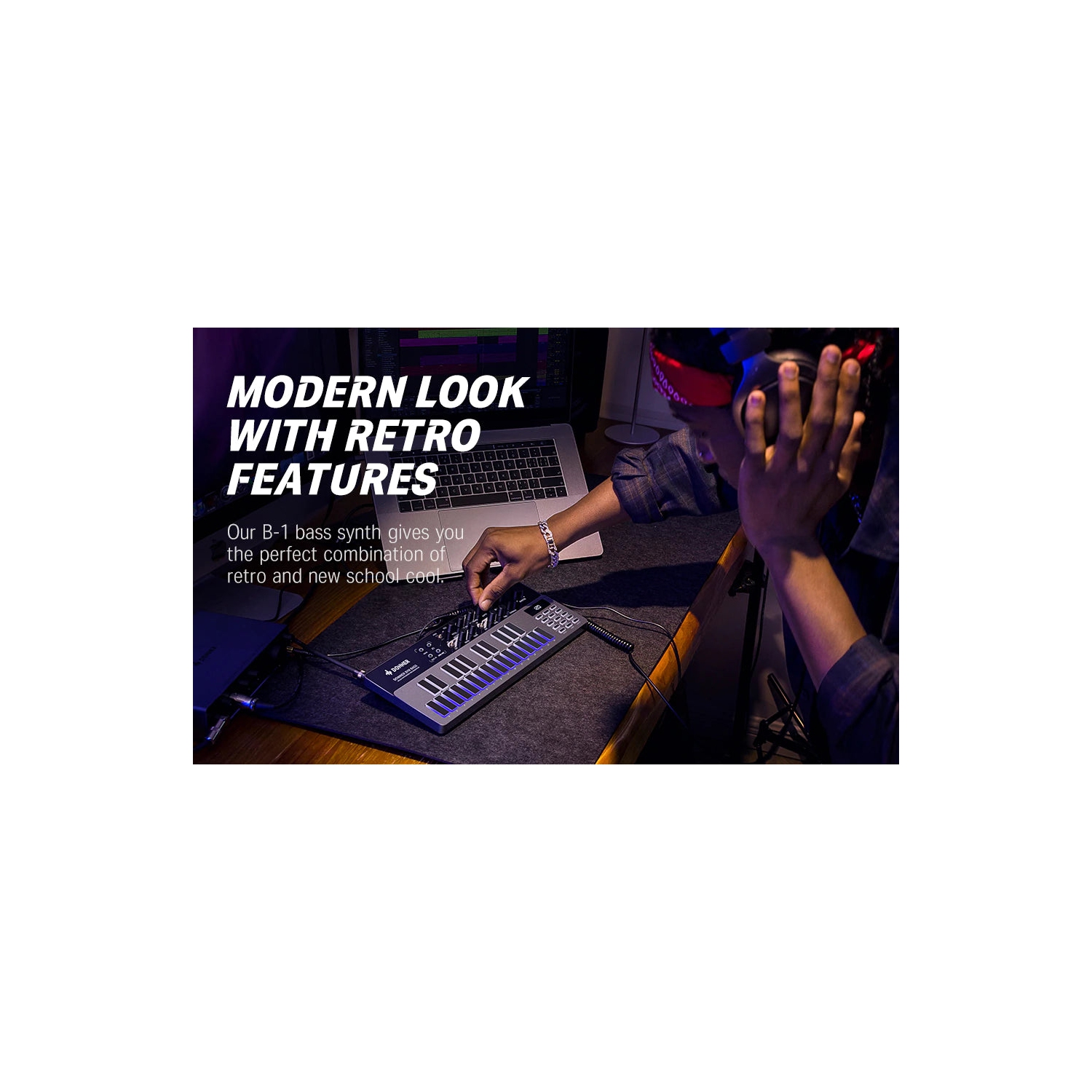 Donner B1 Synthesizer et Sequencer Analog Bass