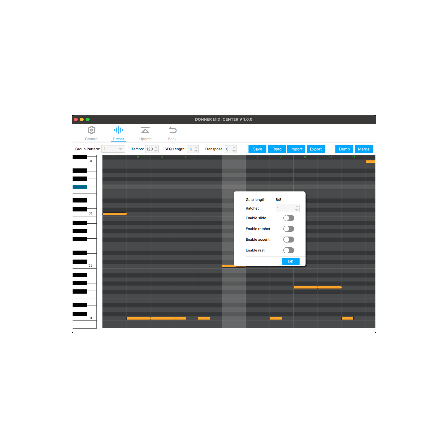 Donner B1 Synthesizer et Sequencer Analog Bass