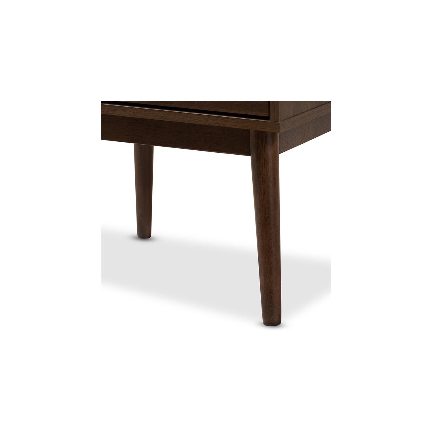 Baxton Studio Disa 1 Drawer Nightstand in Walnut Brown Best Buy