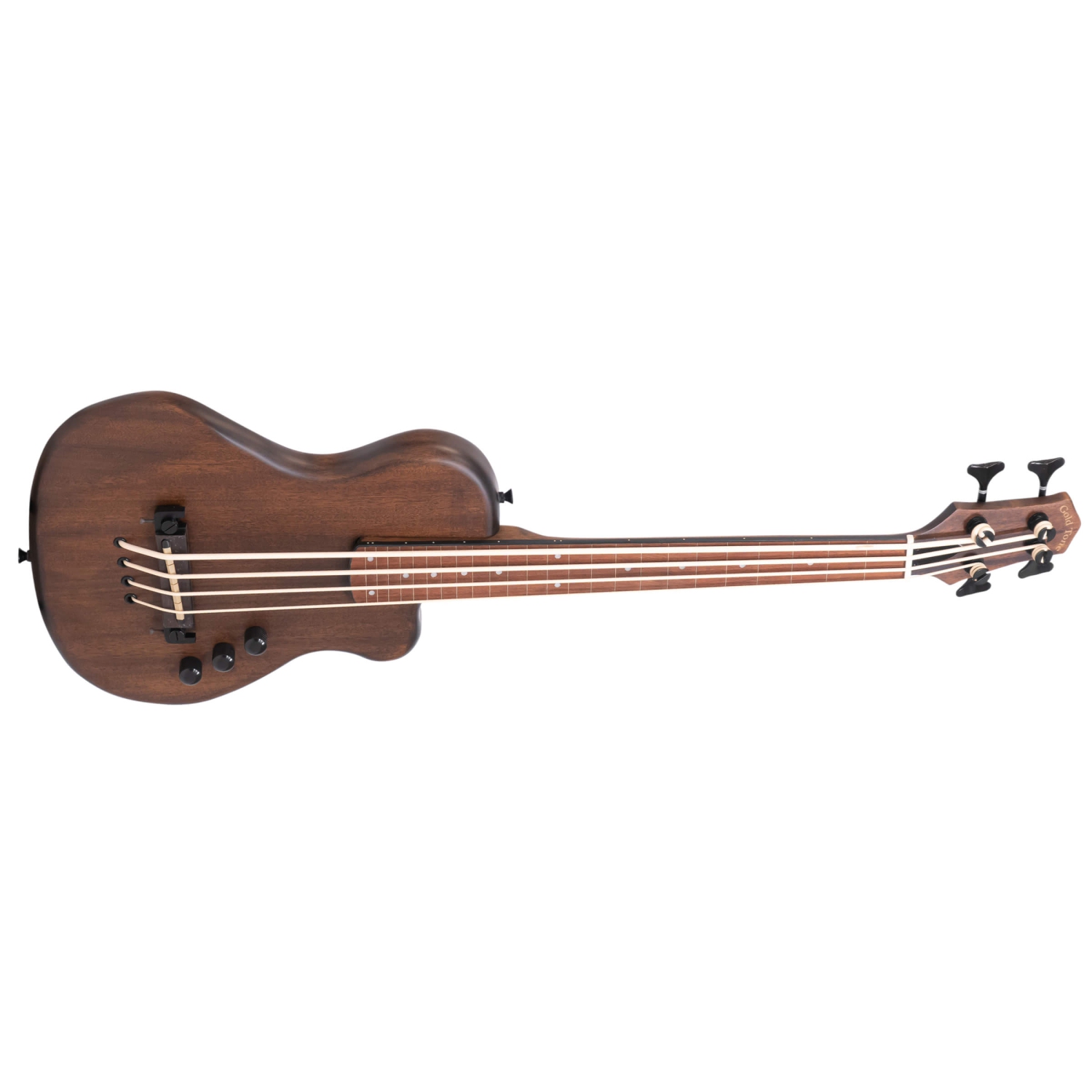 Gold Tone Micro-basse électrique sans frettes ME-BassFL à échelle de 23 pouces avec sac