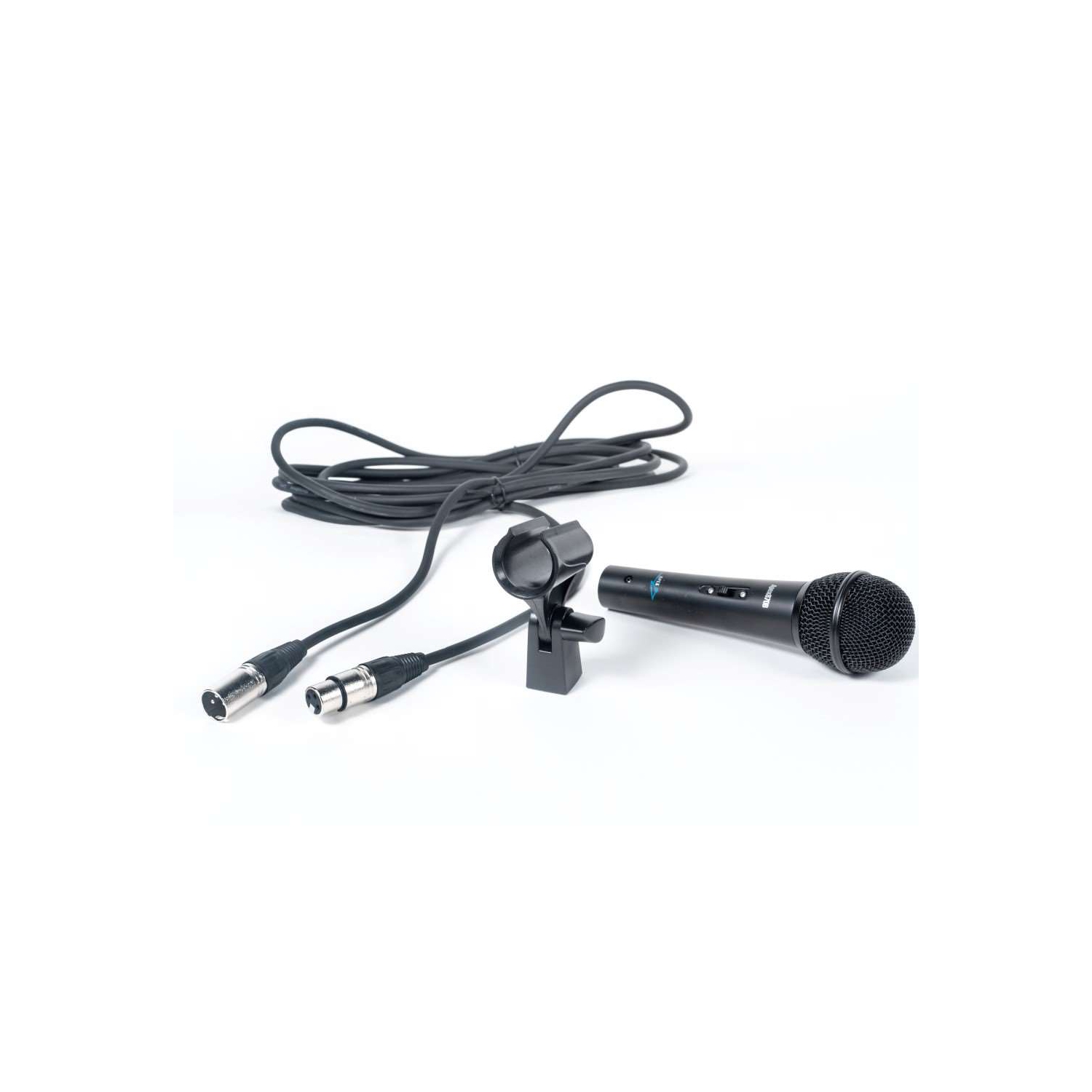 Apex Economy Dynamic Hand Held Microphone Package with Cable, Stand and Clip
