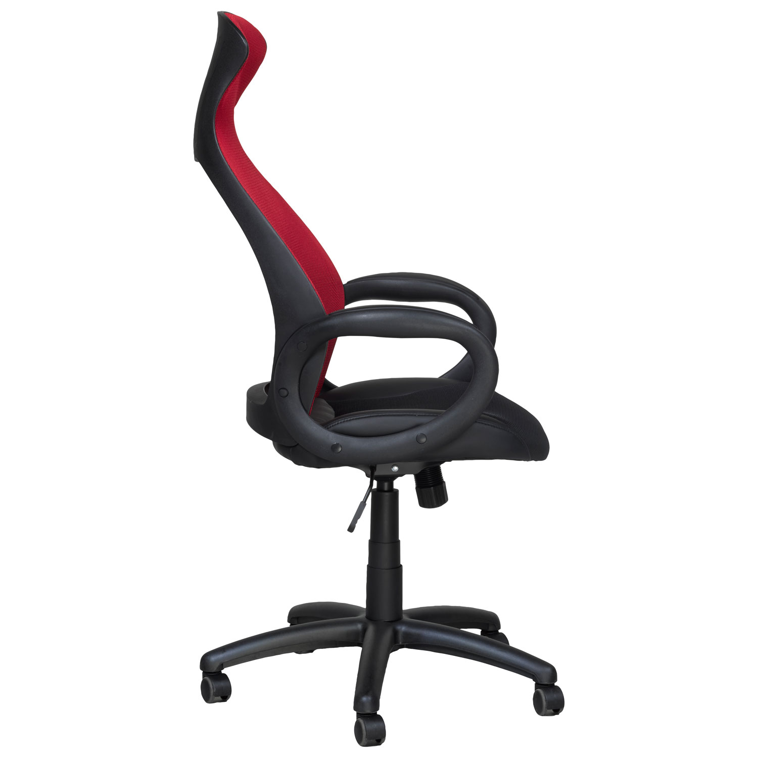Fauteuil de bureau à dossier haut en filet Tivoli de Brassex - Noir/Rouge