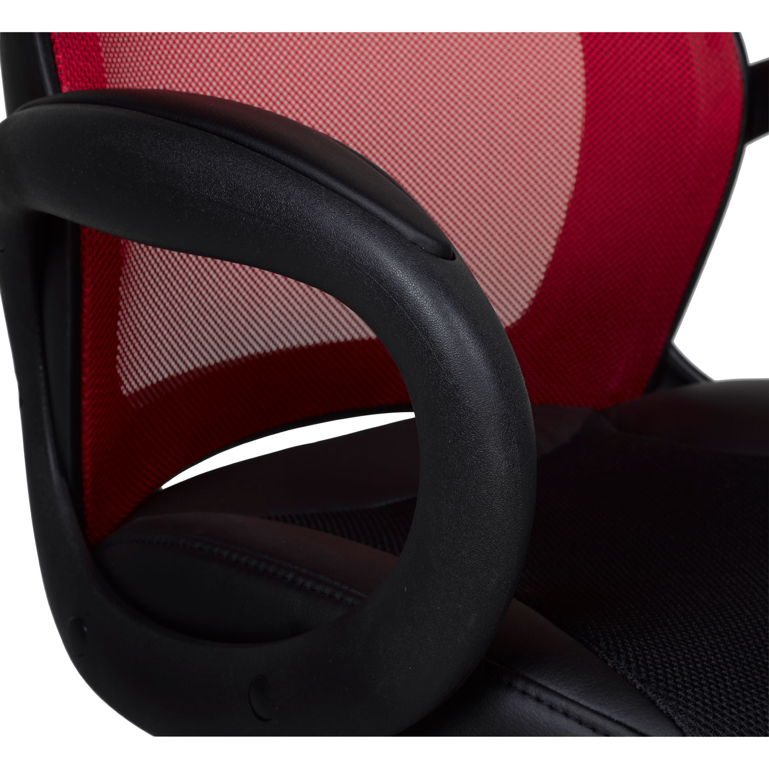 Fauteuil de bureau à dossier haut en filet Tivoli de Brassex - Noir/Rouge