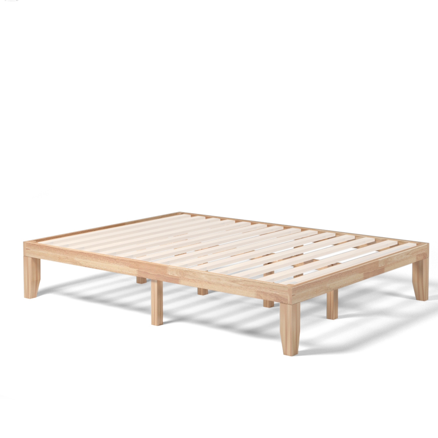 Costway Queen Size 14'' Wooden Bed Frame Mattress Platform Wood Slats Support