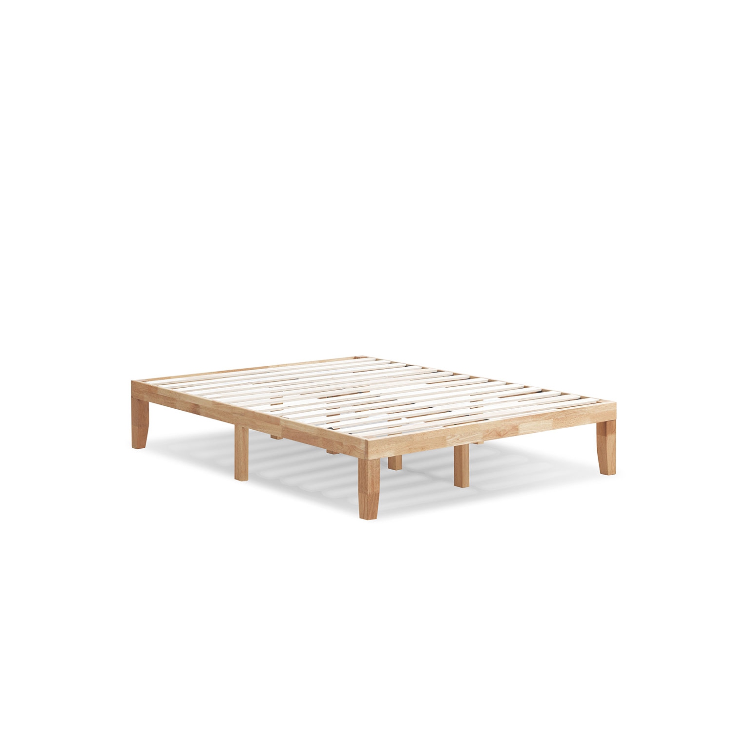 Costway Queen Size 14'' Wooden Bed Frame Mattress Platform Wood Slats Support