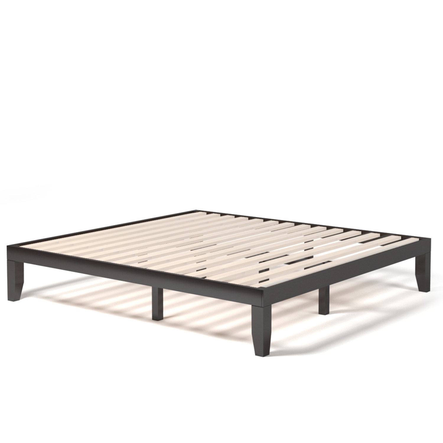 Costway King Size 14'' Wooden Bed Frame Mattress Platform Wood Slats Support