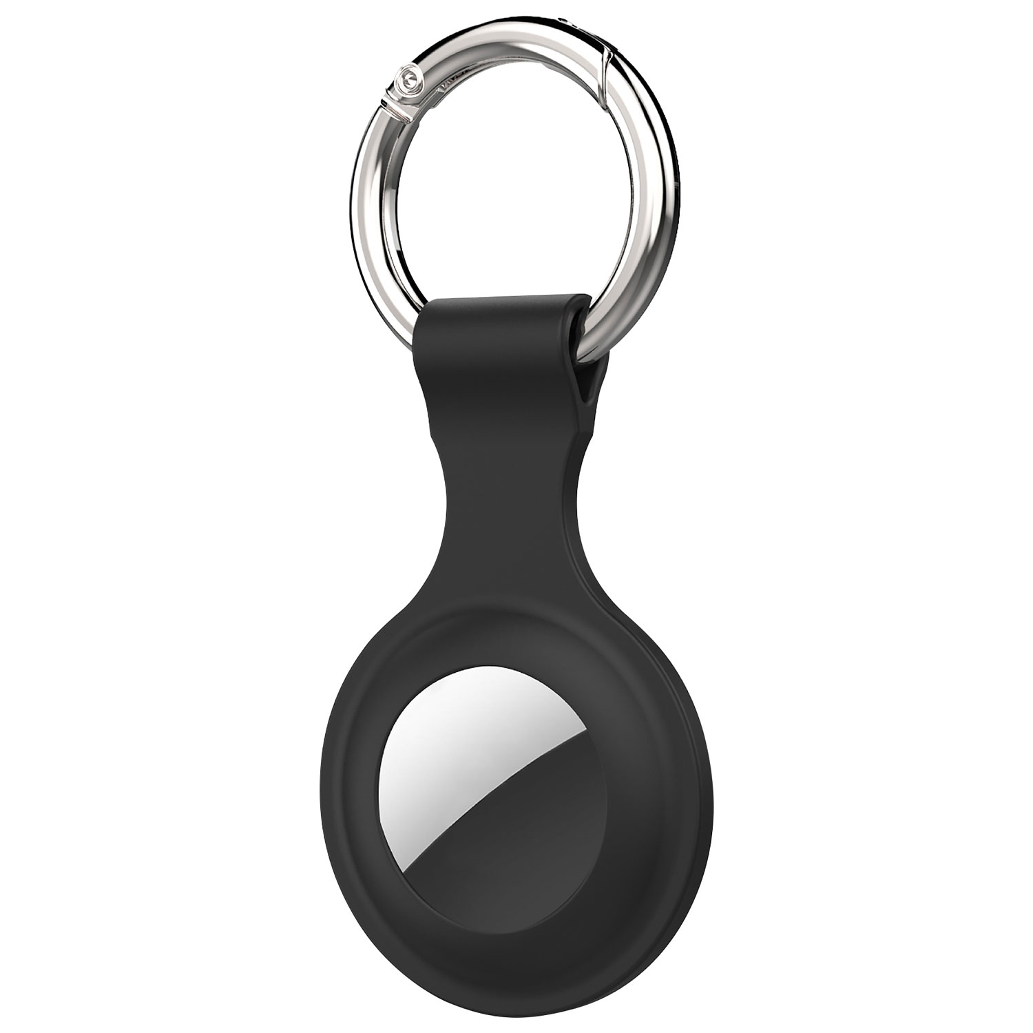 Porte-clé en silicone 2-en-1 de LBT pour AirTag - Noir