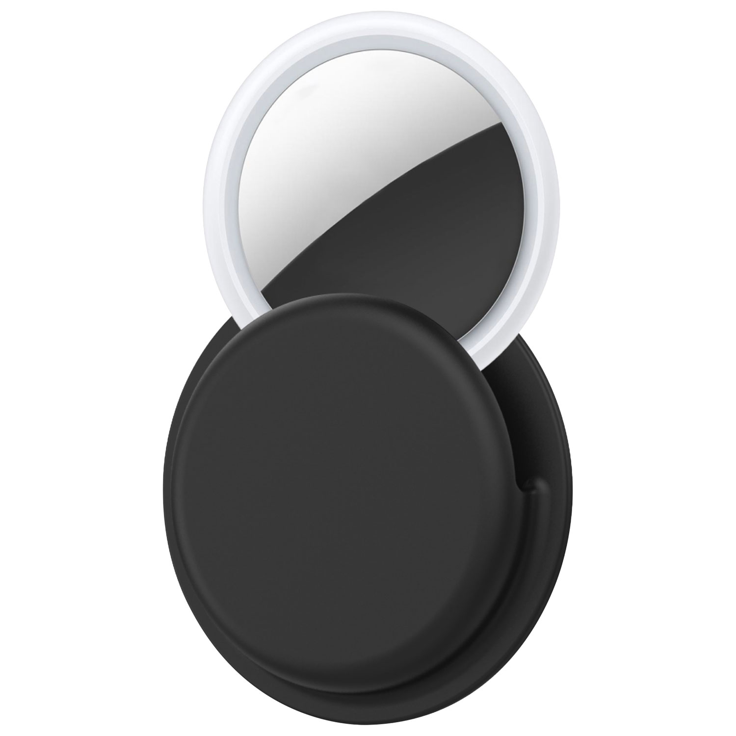 Porte-clé en silicone 2-en-1 de LBT pour AirTag - Noir