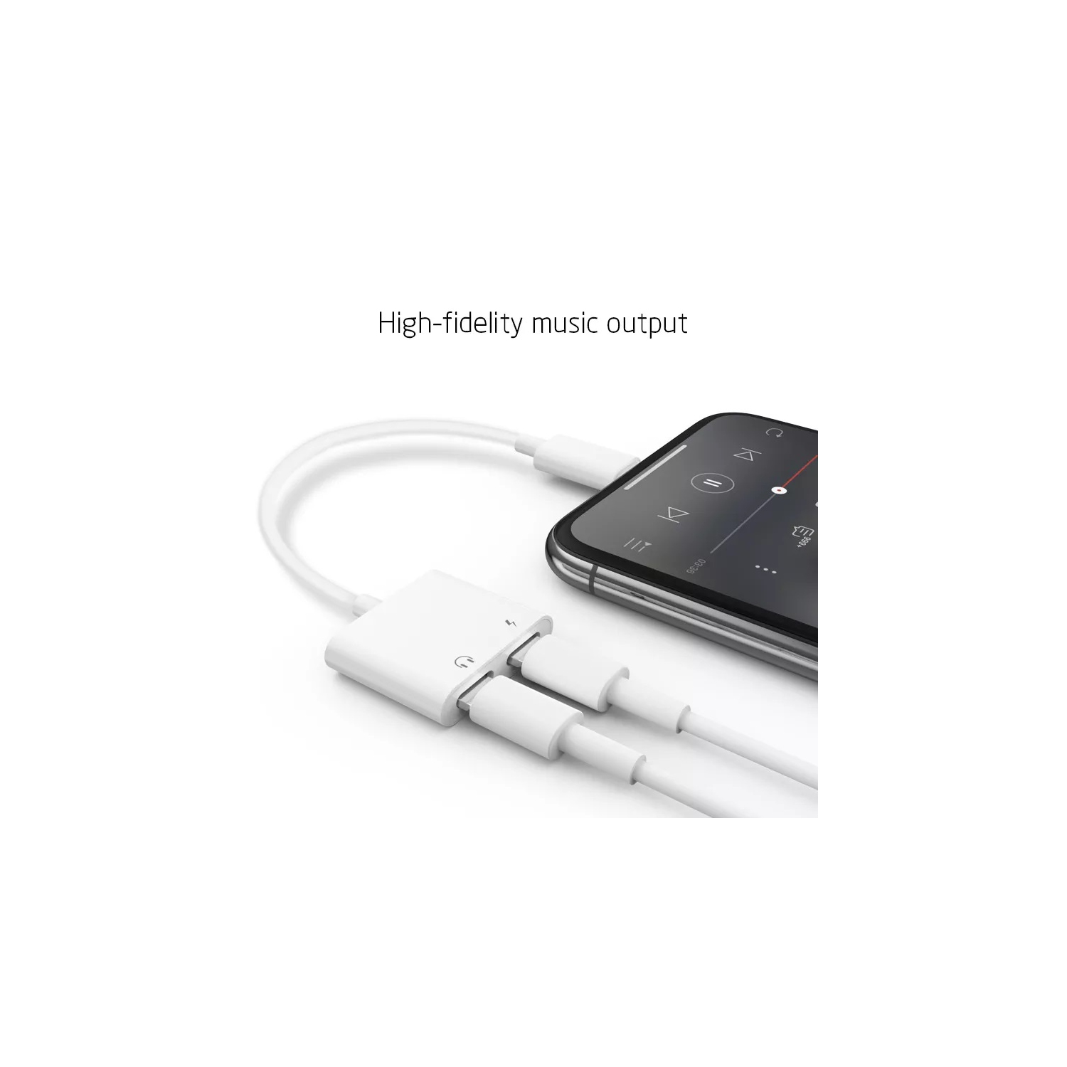 TEDLIN 2 in 1 Dual Lightning Headphone Jack Adapter Splitter with Audio & Charge for iPhone