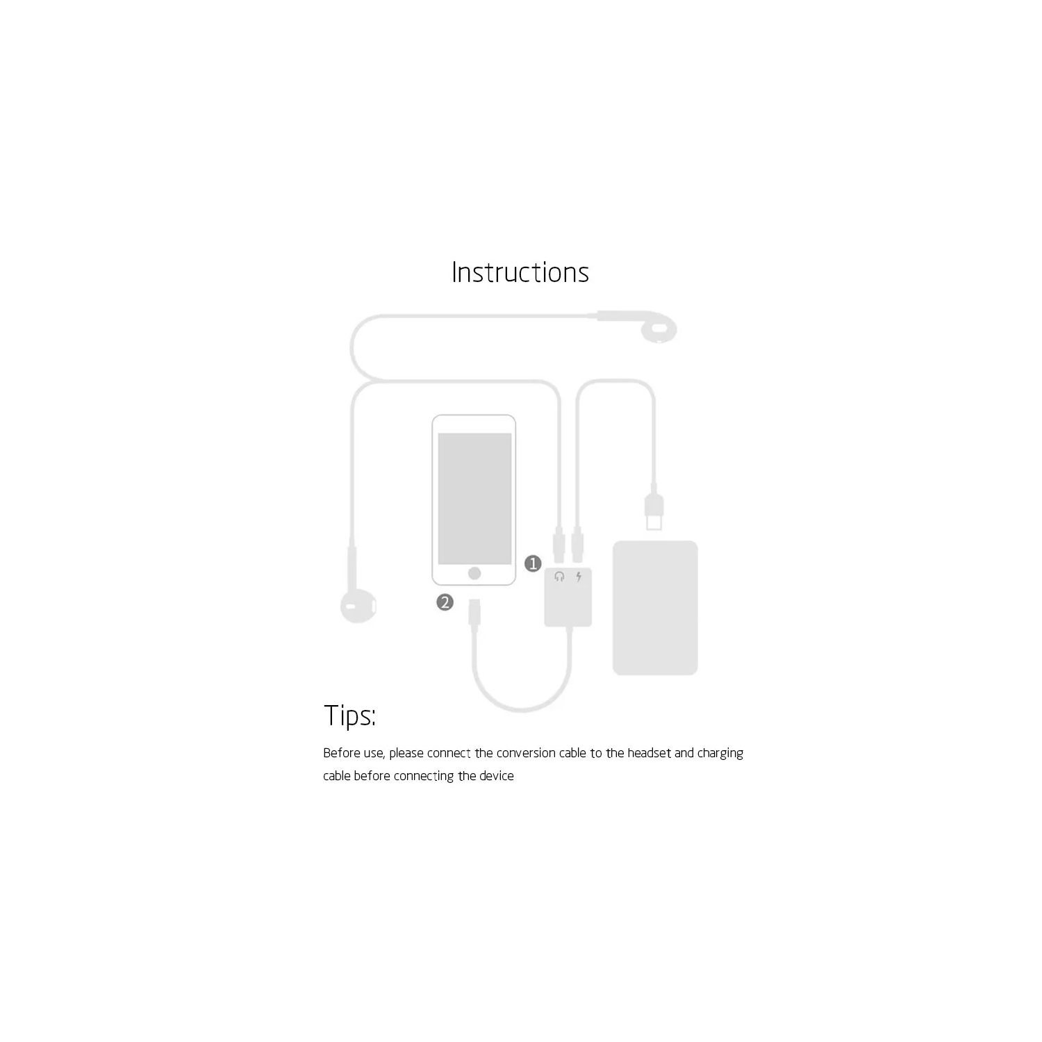 TEDLIN 2 in 1 Dual Lightning Headphone Jack Adapter Splitter with Audio & Charge for iPhone