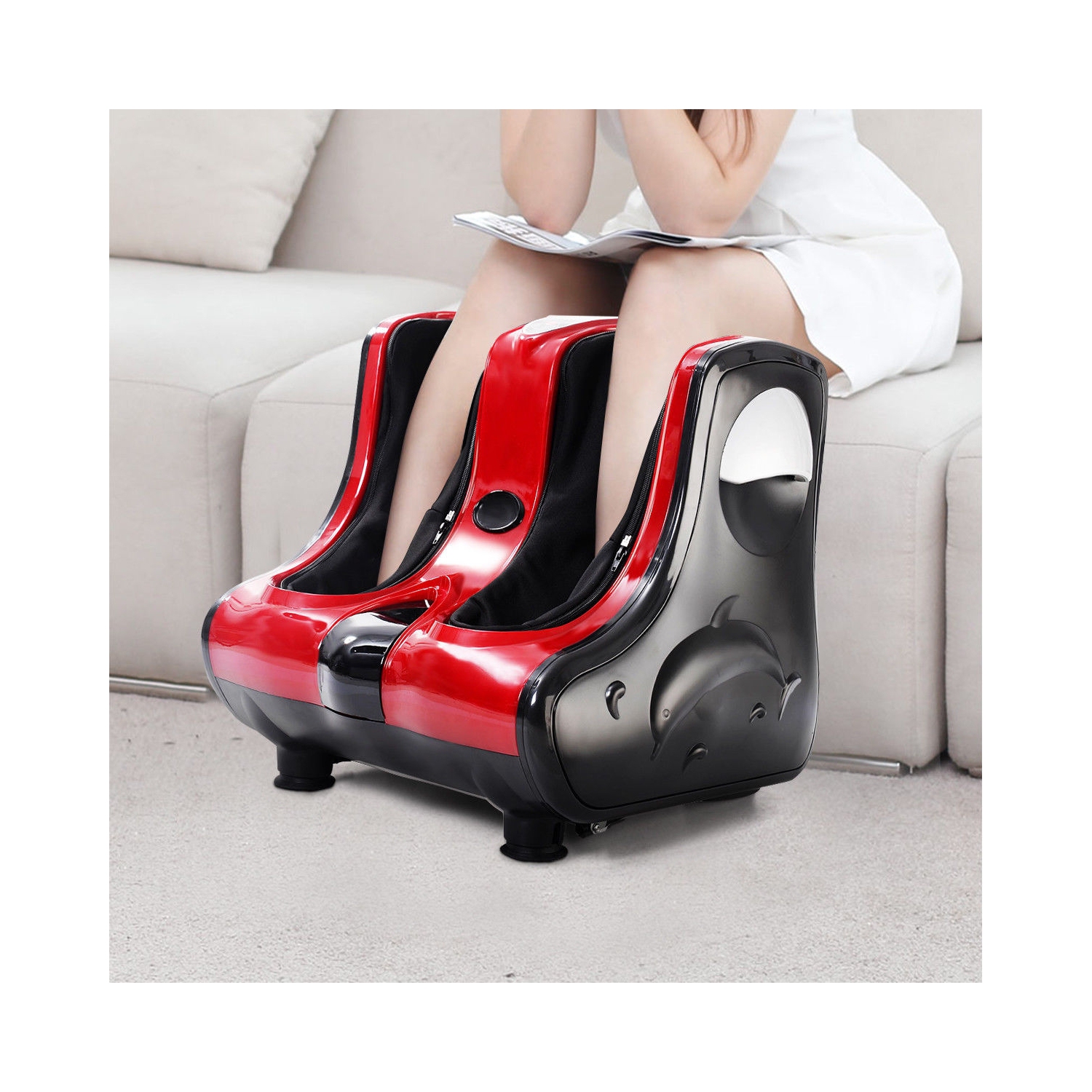 Shiatsu Kneading Rolling Vibration Heating Foot Massager