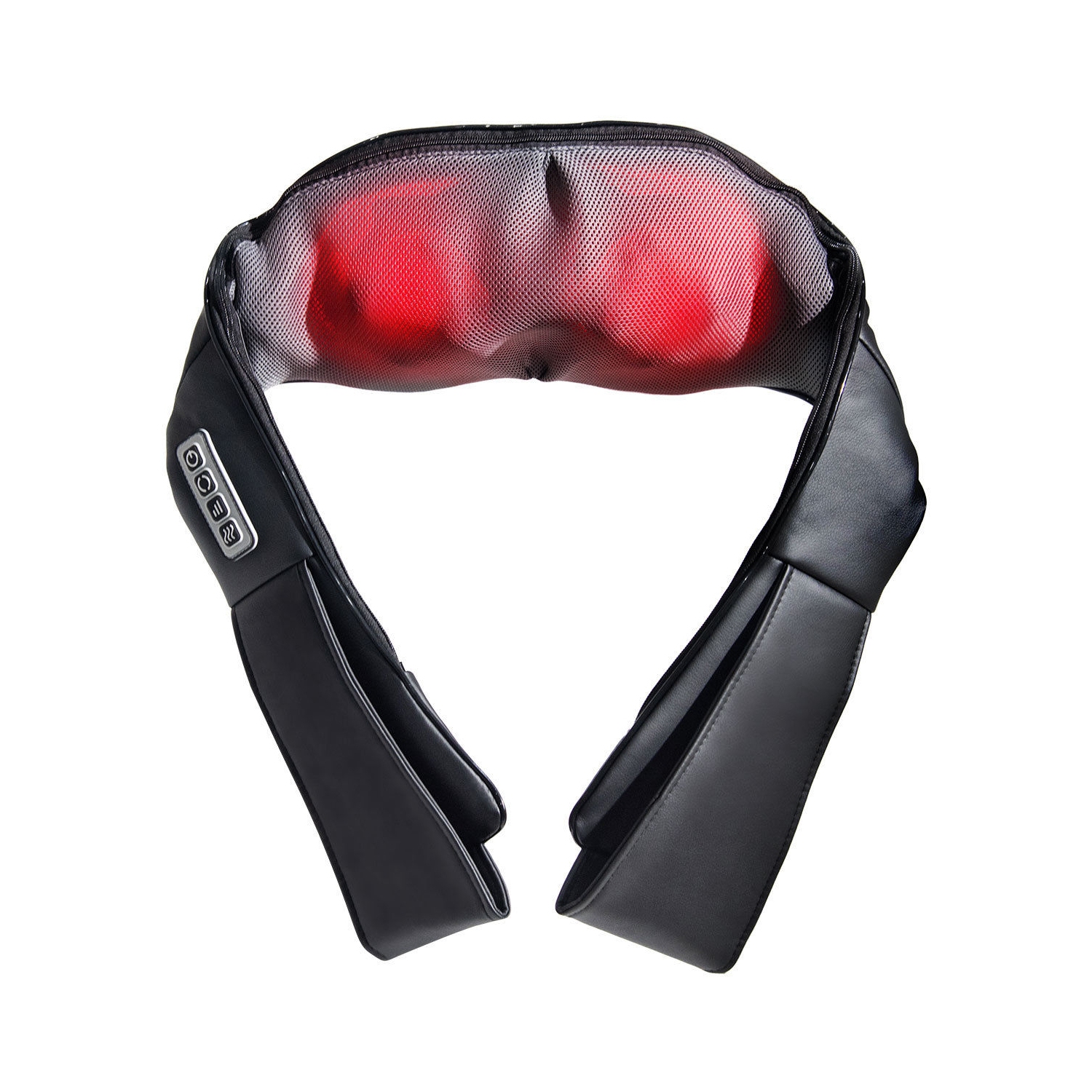 Electric Back and Neck Kneading Shoulder Massager with Heat Straps