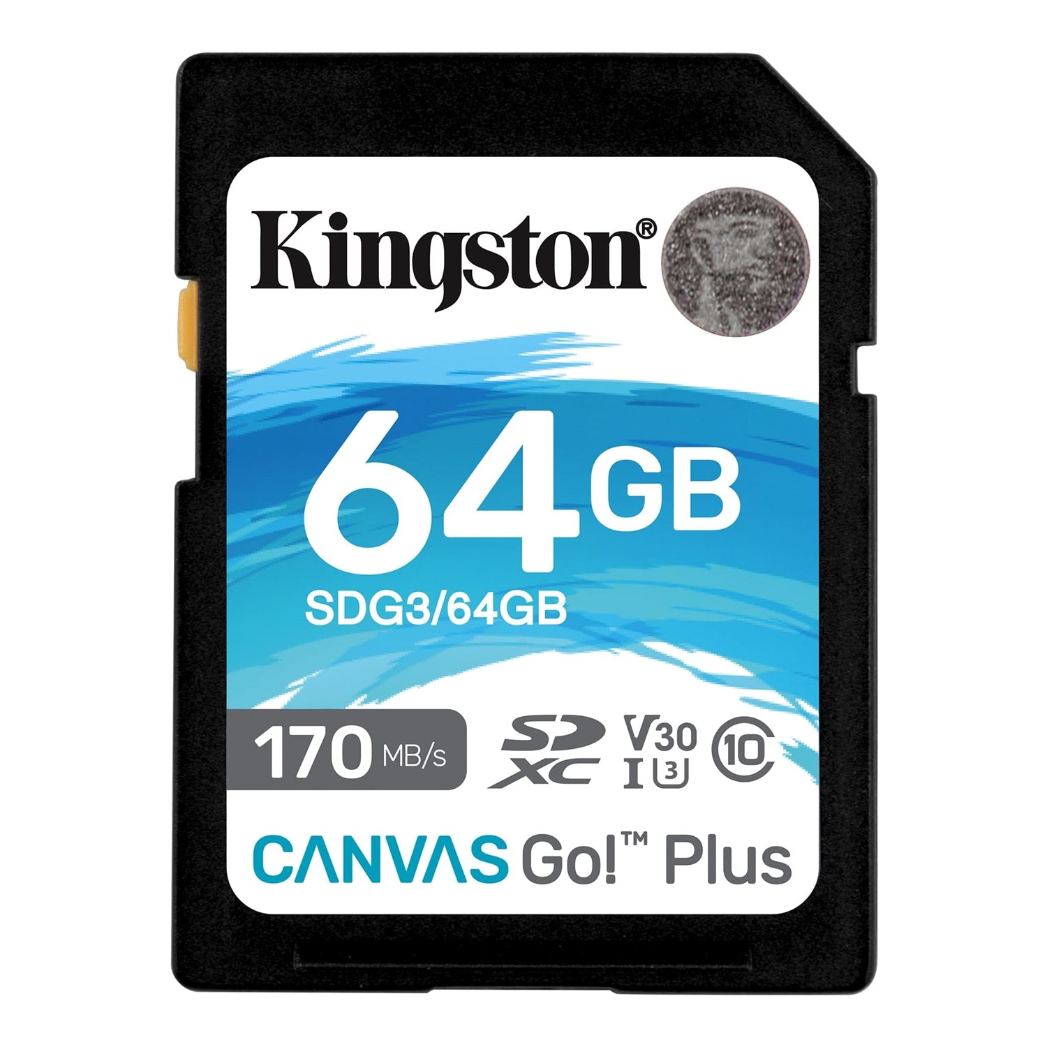 Kingston - Canvas Go Plus SD Memory Card, 64GB Capacity, Class 10, UHS-I, U3, V30