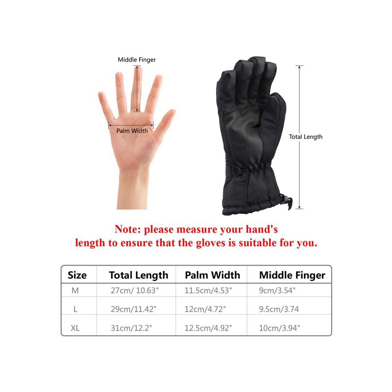 -30℉ Winter Thermal Warm Gloves for Skiing, Snowboarding, Cycling, Climbing CA