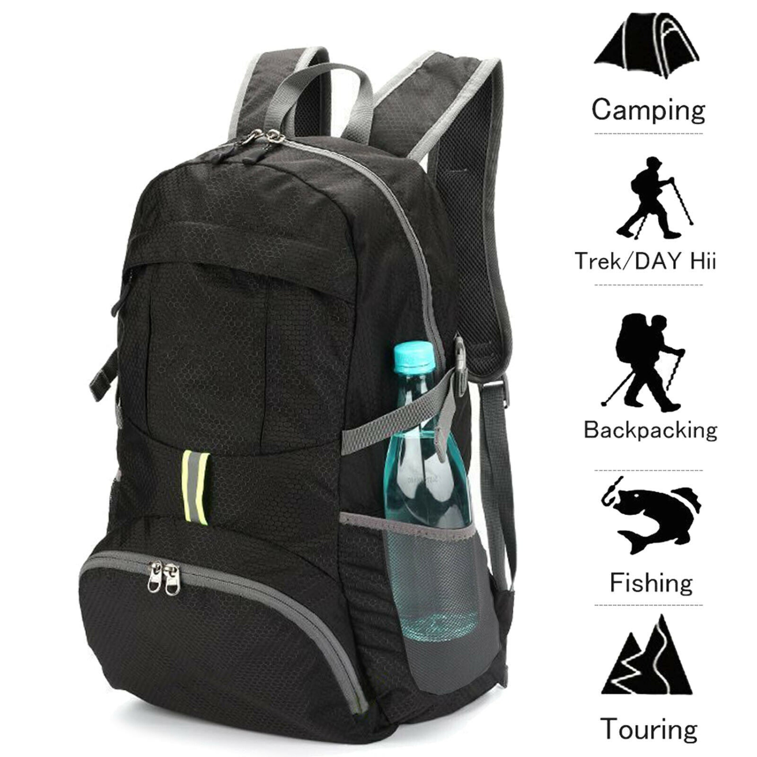 Large New Backpack Men Boys Rucksack Fishing Sports Travel Hiking School Bag