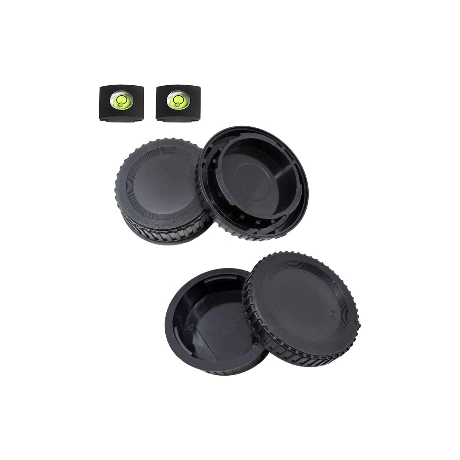 Front Body Cap and Rear Lens Cap Cover for Nikon D7500 D7200 D7100 D7000 D5600 D5300 D5200 D5100 D3500 D3400 D3300 D3200 D3100 D850 D810 D800 D750 D600 D90 D80 More Nikon F Mount D