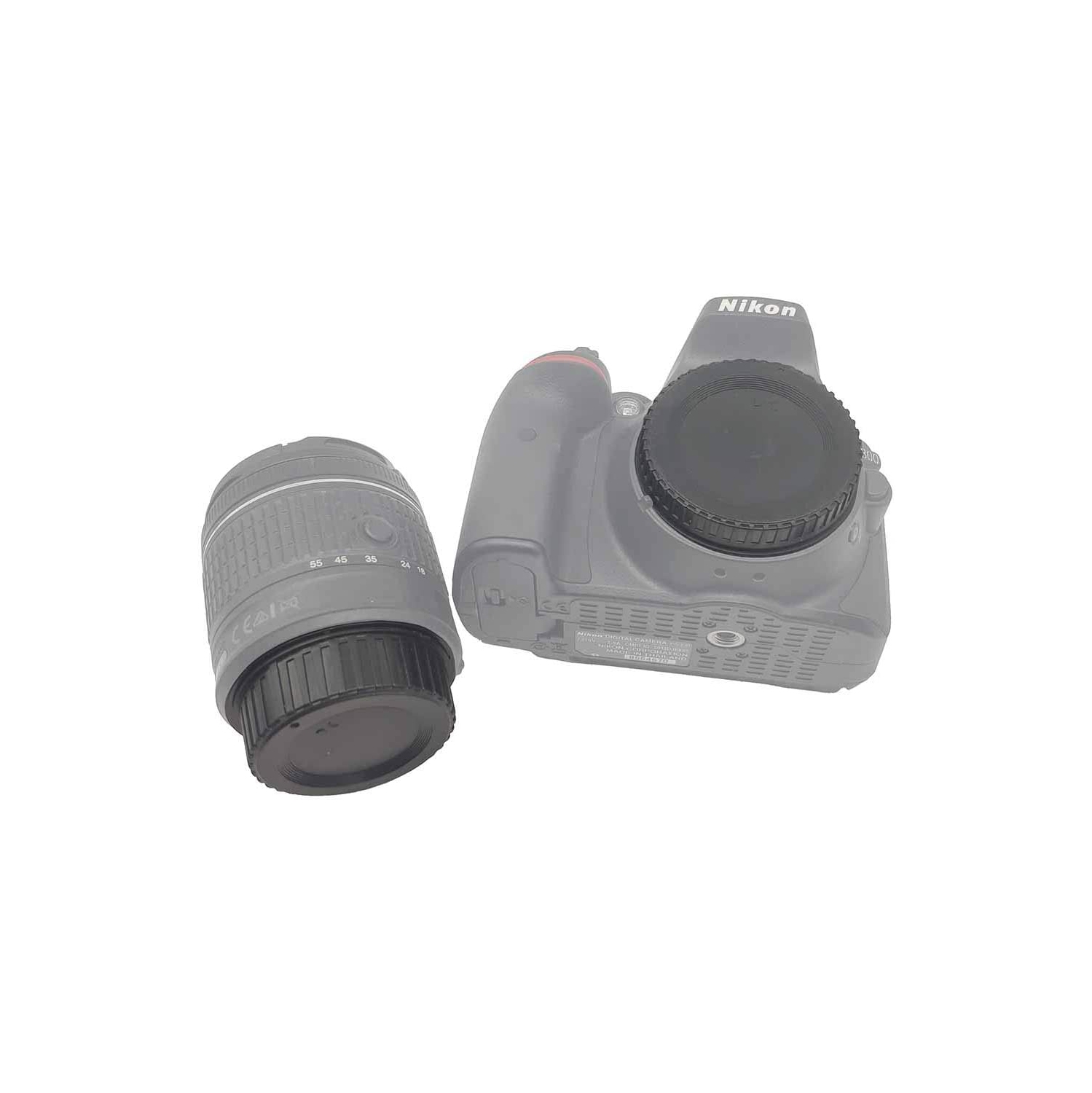 Front Body Cap and Rear Lens Cap Cover for Nikon D7500 D7200 D7100 D7000 D5600 D5300 D5200 D5100 D3500 D3400 D3300 D3200 D3100 D850 D810 D800 D750