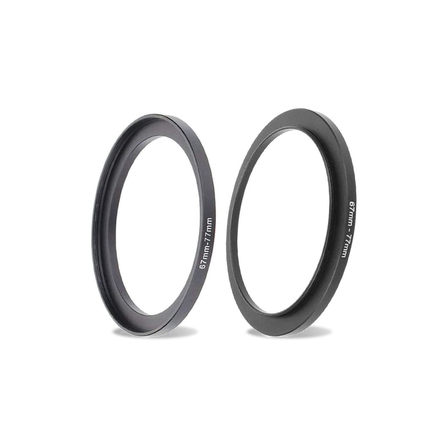 67mm-77mm Lens-Filter Step Up Adapter Ring, 67mm Lens to 77mm Filter, Hood, Lens Converter and Other Accessories(2 Packs), Fire Rock Aviation