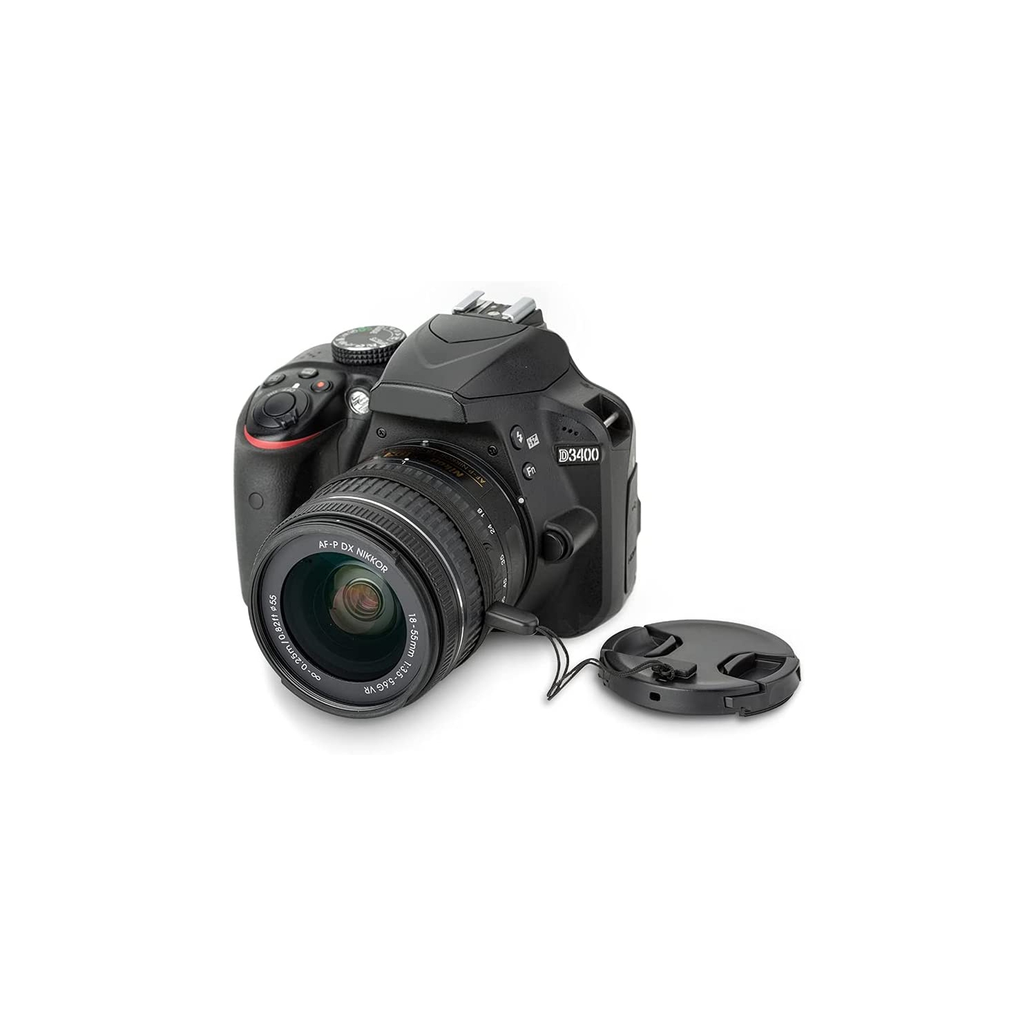 55mm Front Lens Cap Cover with Deluxe Cap Keeper for Nikon D3400 D3500 D5600 D7500 with Kit Lens AF-P 18-55mm for Sony A7 A7II A7III A7IV with Kit