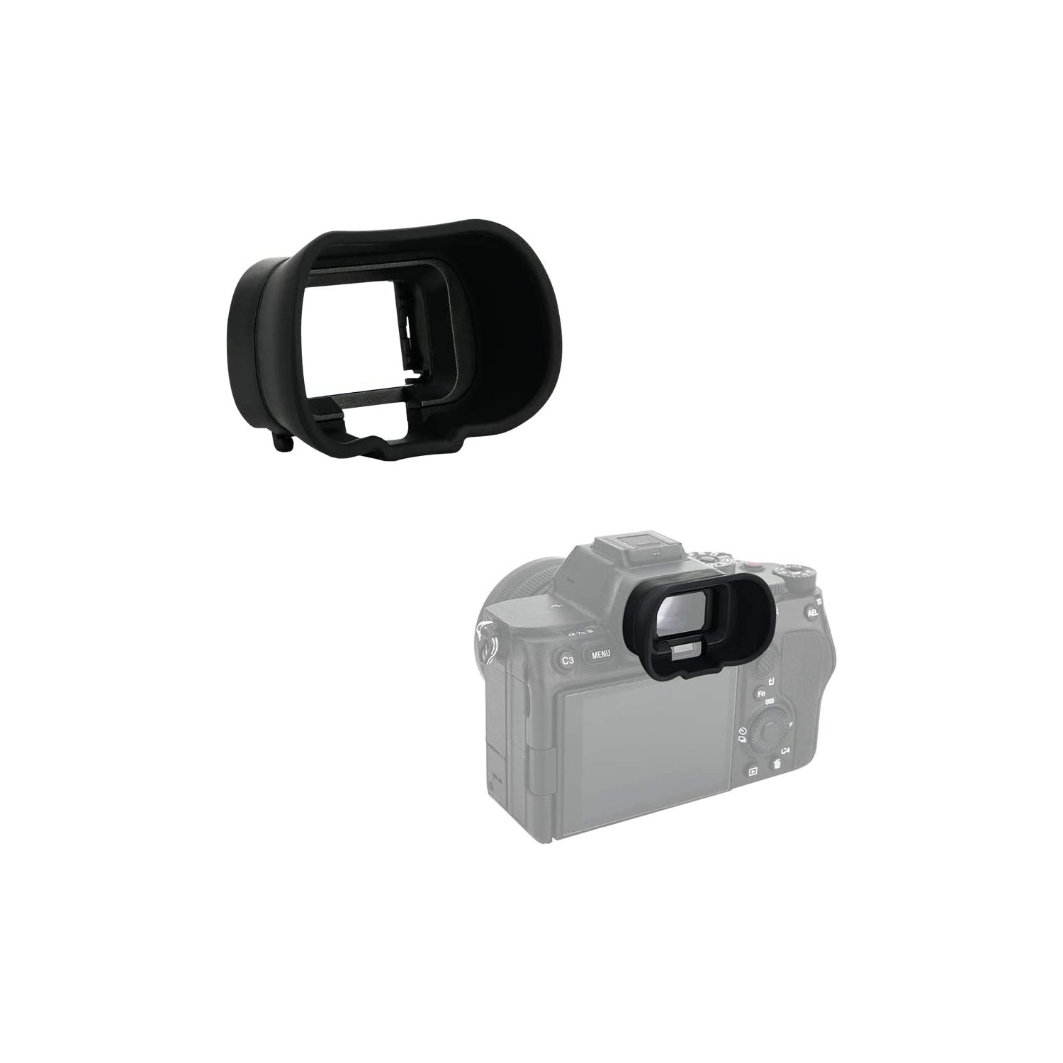 Viseur Kiwifotos Soft long FDA-EP19 viseur oeilleton pour appareil photo A7IV A7 IV A7M4 A7S III A7SIII A7S3 A1 Alpha 1 de Sony