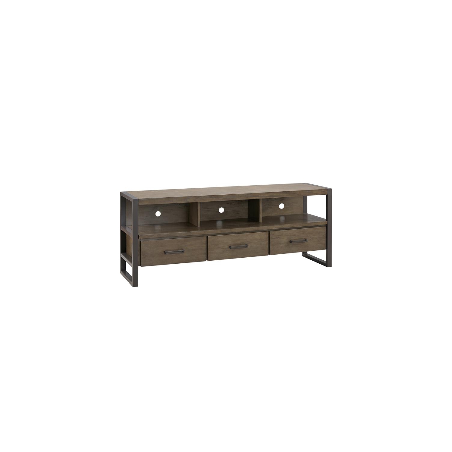 Leick Home 84360 Ender TV Stand For 65" TV's in Smoke and Gunmetal Gray