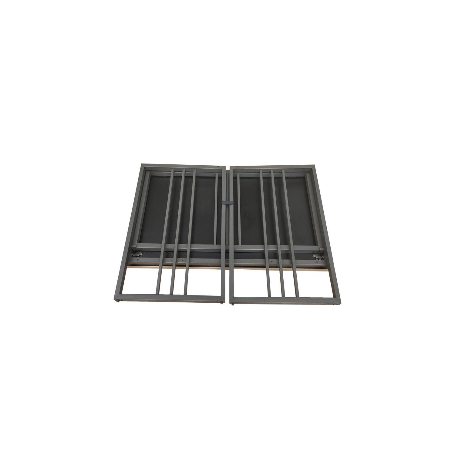 Leick Home 70001-WOGM Collapsible Slatted Mission Desk in White Oak/Gunmetal