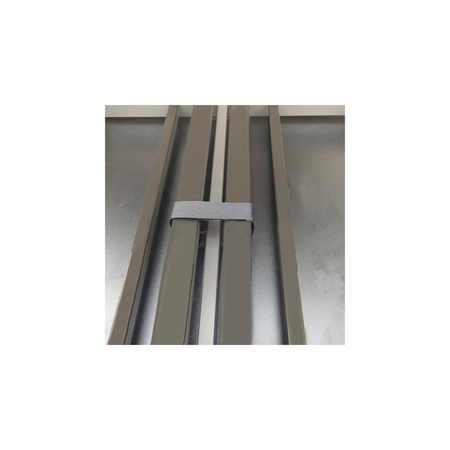 Leick Home 70001-WOGM Collapsible Slatted Mission Desk in White Oak/Gunmetal