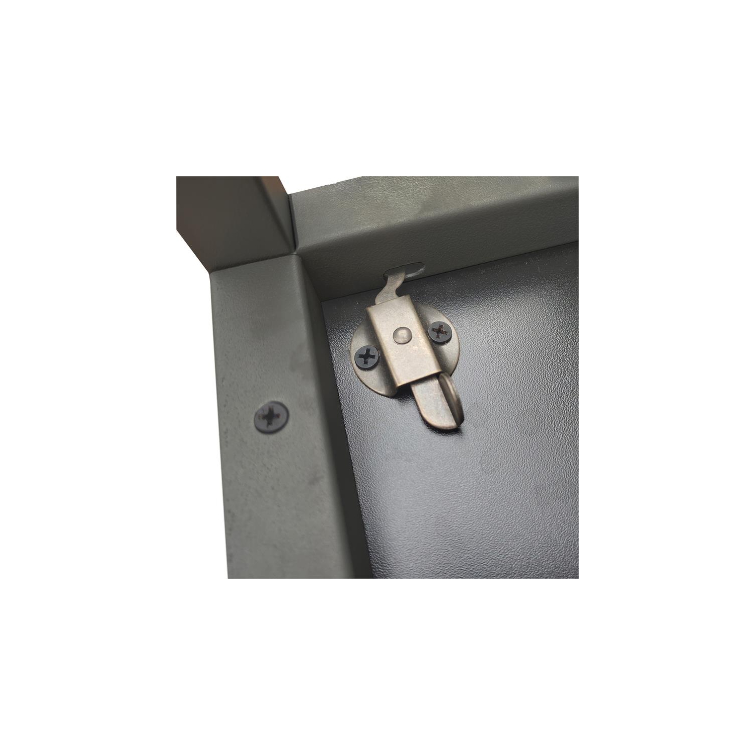 Leick Home 70001-WOGM Collapsible Slatted Mission Desk in White Oak/Gunmetal