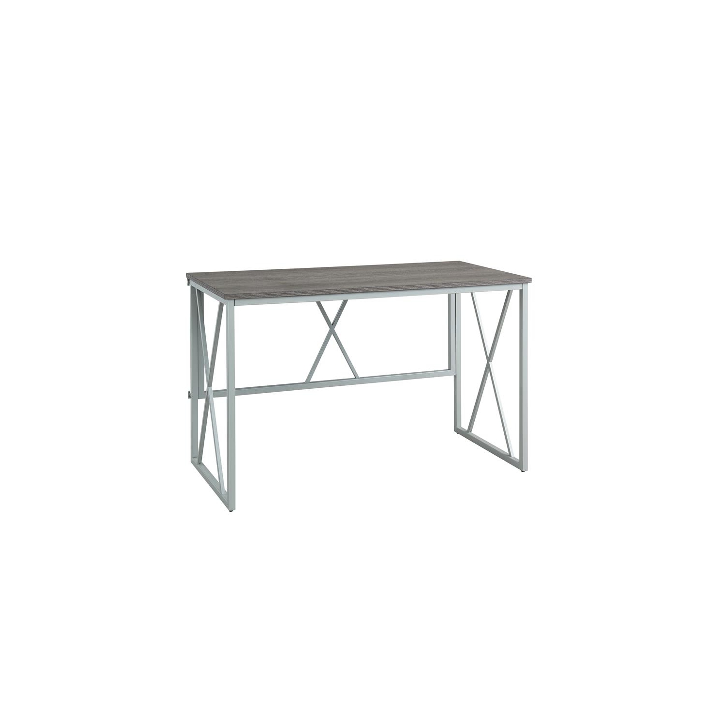 Leick Home 70002-WWNK Collapsible X Desk in Weathered Wood/Satin Nickel