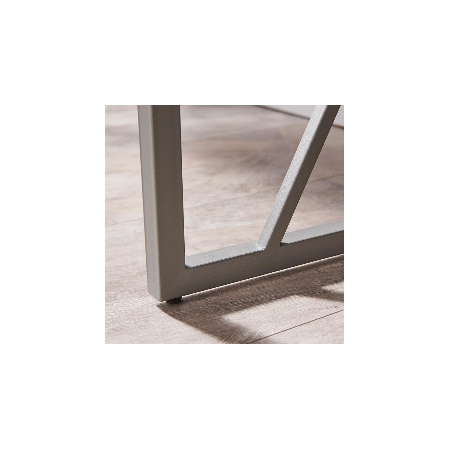 Leick Home 70002-WWNK Collapsible X Desk in Weathered Wood/Satin Nickel