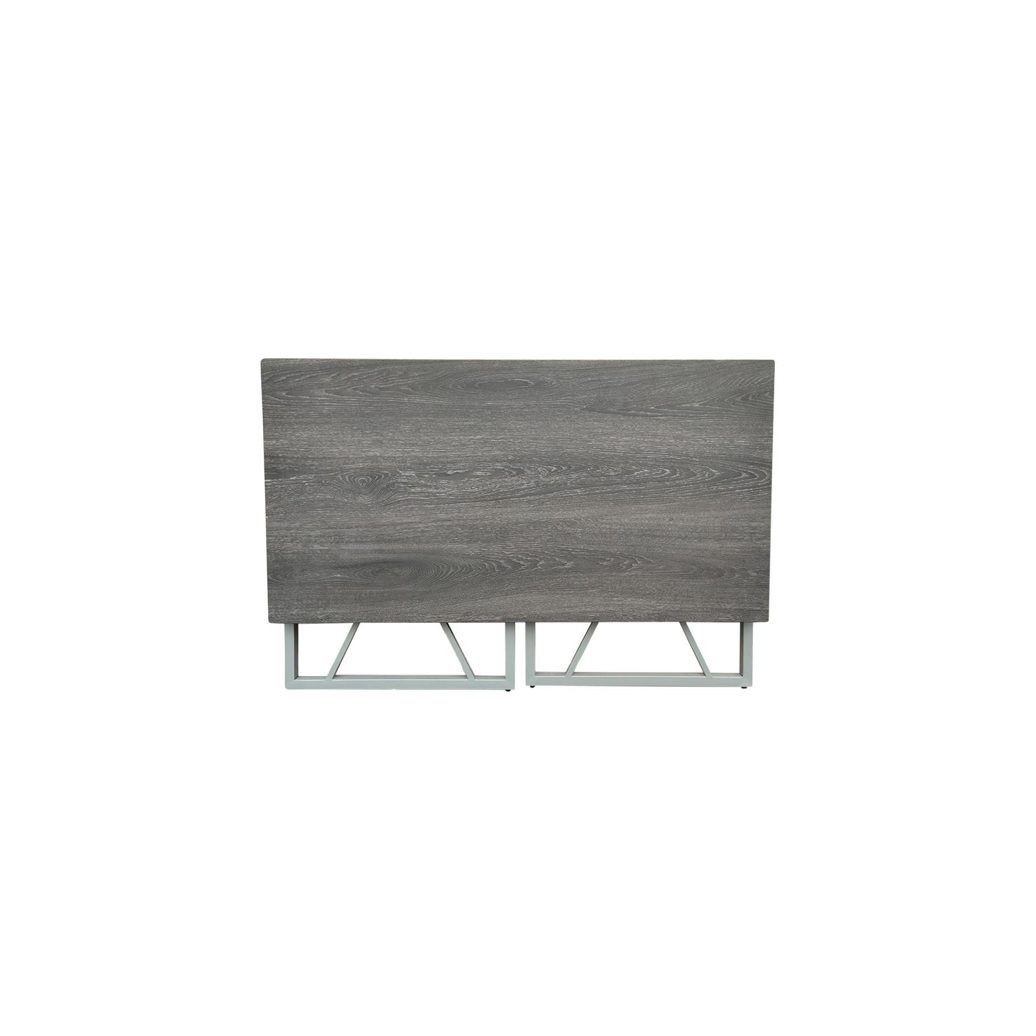Leick Home 70002-WWNK Collapsible X Desk in Weathered Wood/Satin Nickel