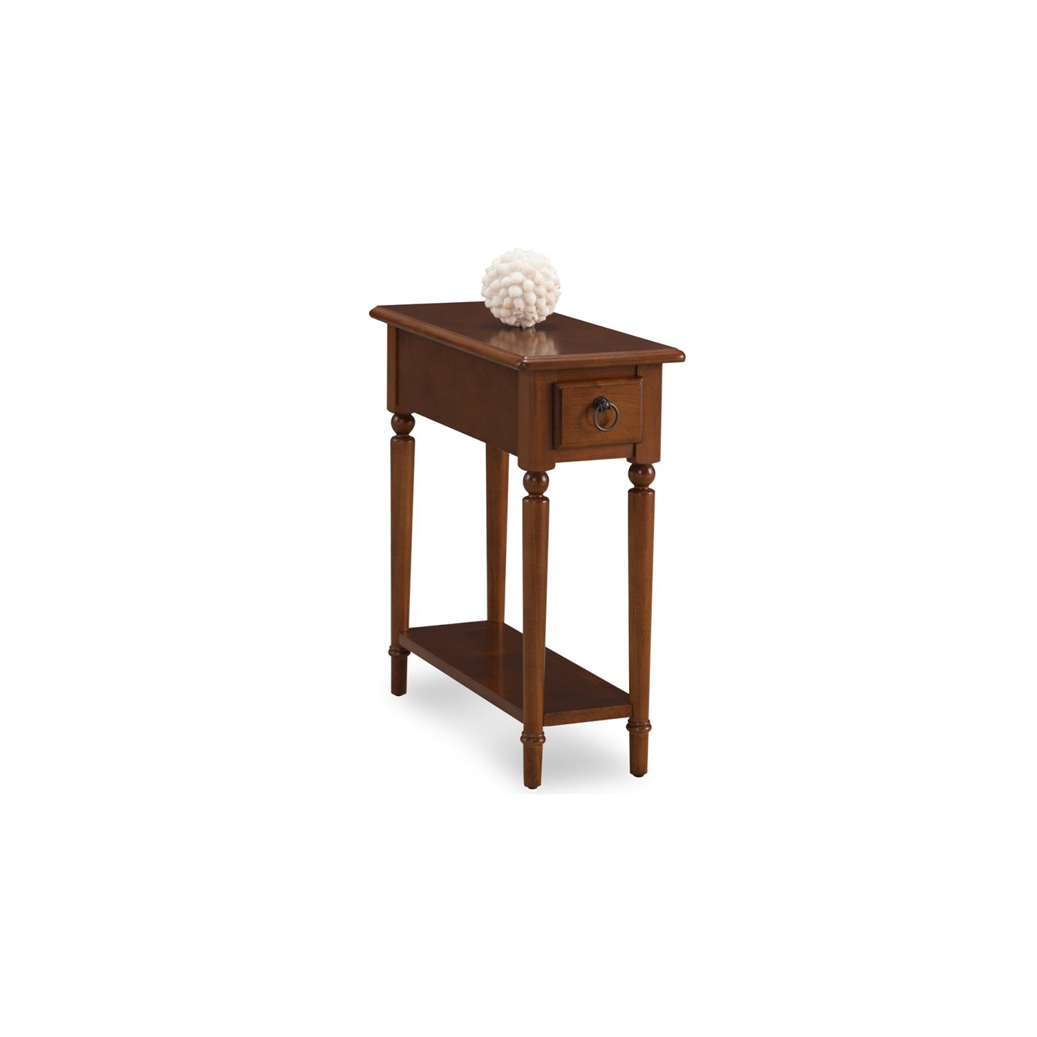 Leick Coastal Notions End Table with Shelf in Pecan