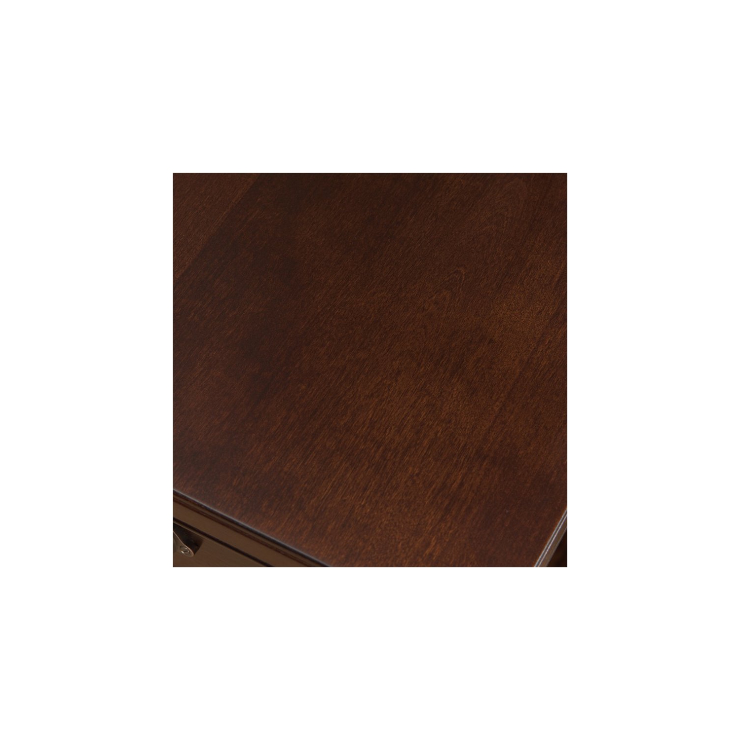 Leick Laurent Pewter End Table with Lamp in Chocolate Cherry