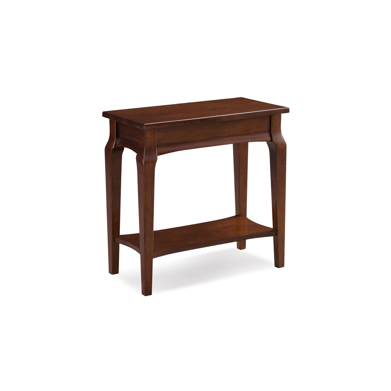Leick Home Stratus Narrow Chairside Table in Heartwood Cherry