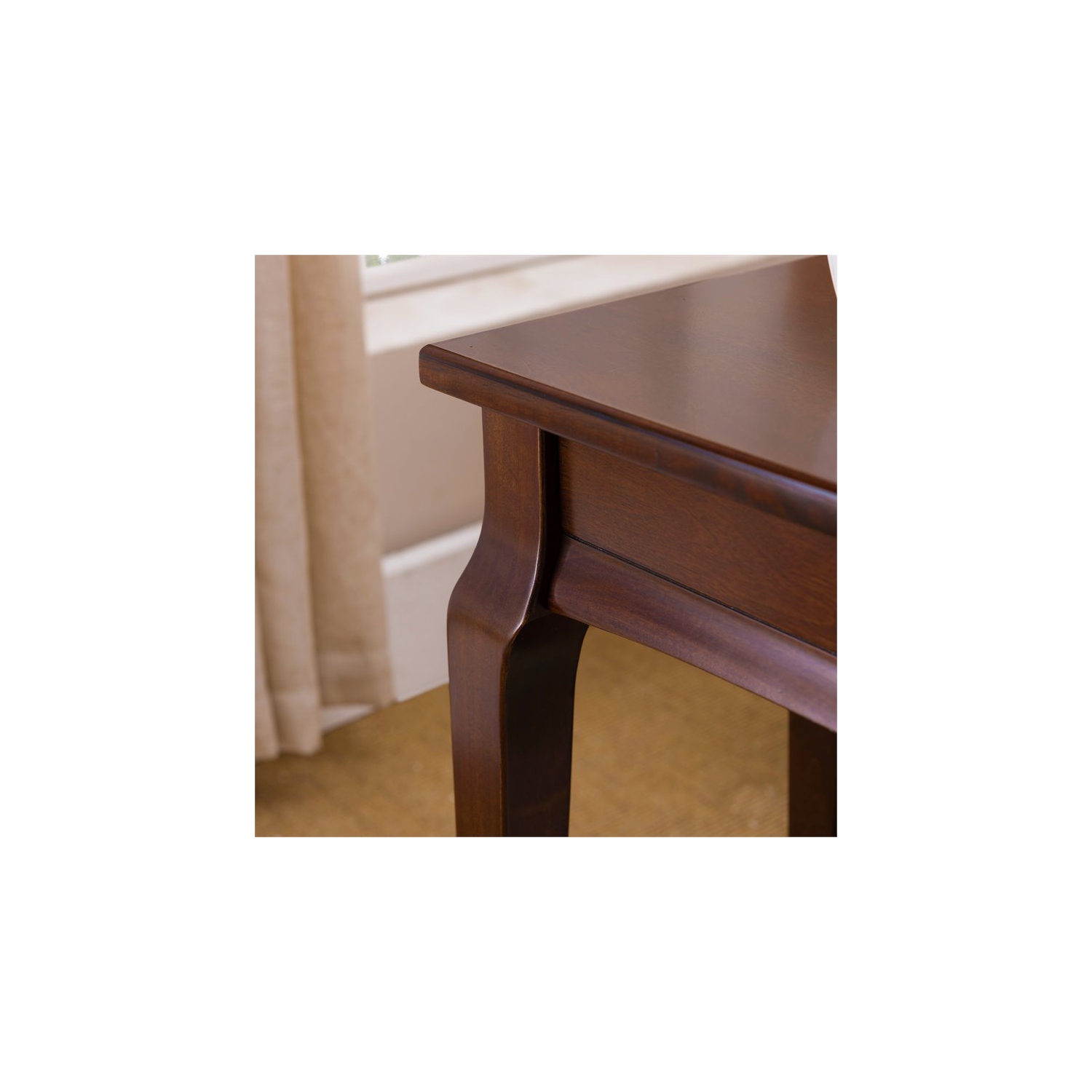 Leick Home Stratus Narrow Chairside Table in Heartwood Cherry