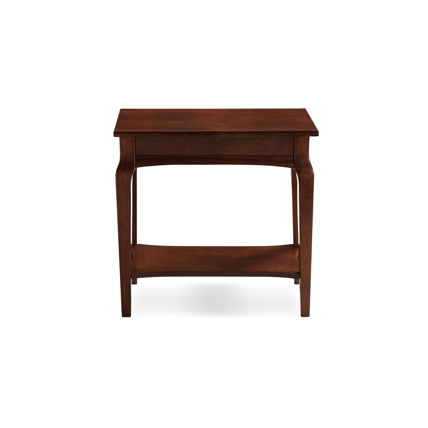 Leick Home Stratus Narrow Chairside Table in Heartwood Cherry