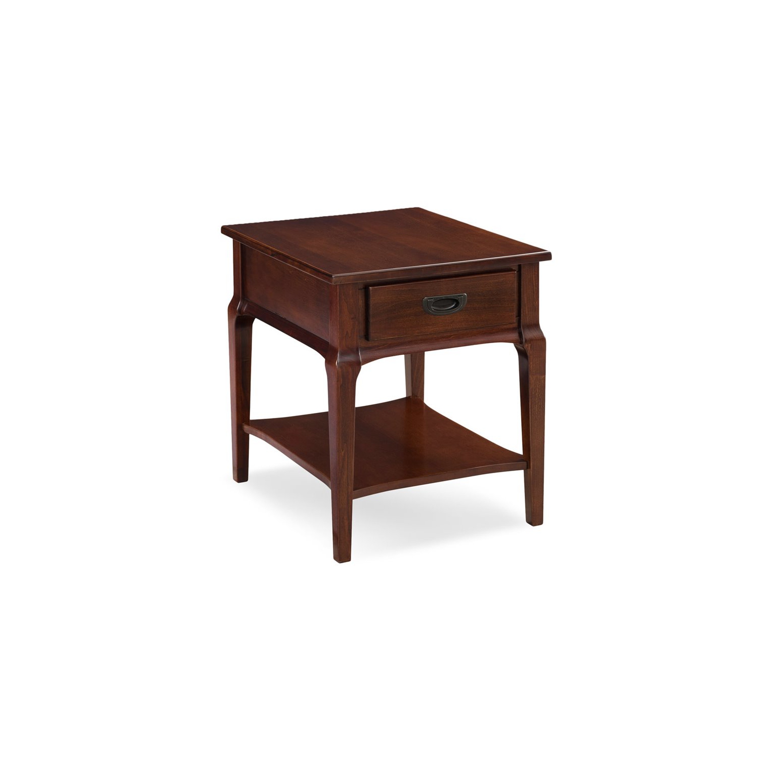 Leick Home Stratus Drawer End Table in Heartwood Cherry