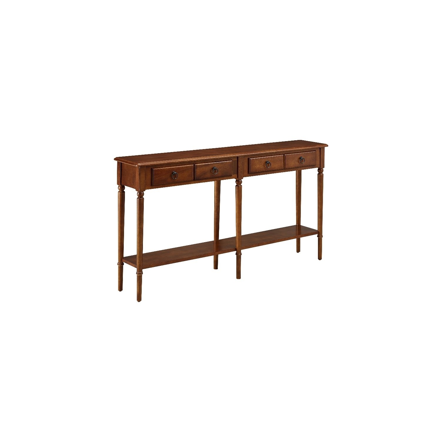 Table d’entrée double en bois Coastal Notions de Leick Home - Brun pacane riche