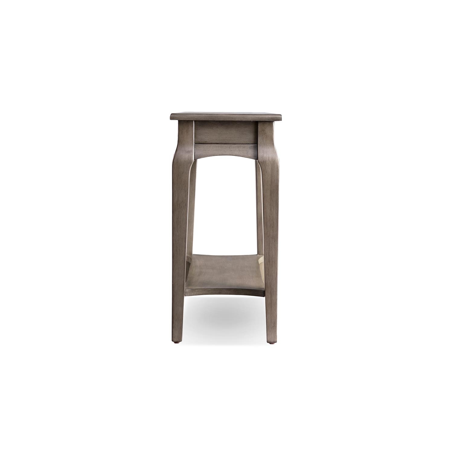 Leick Furniture Stratus Solid Wood Narrow End Table in Gray