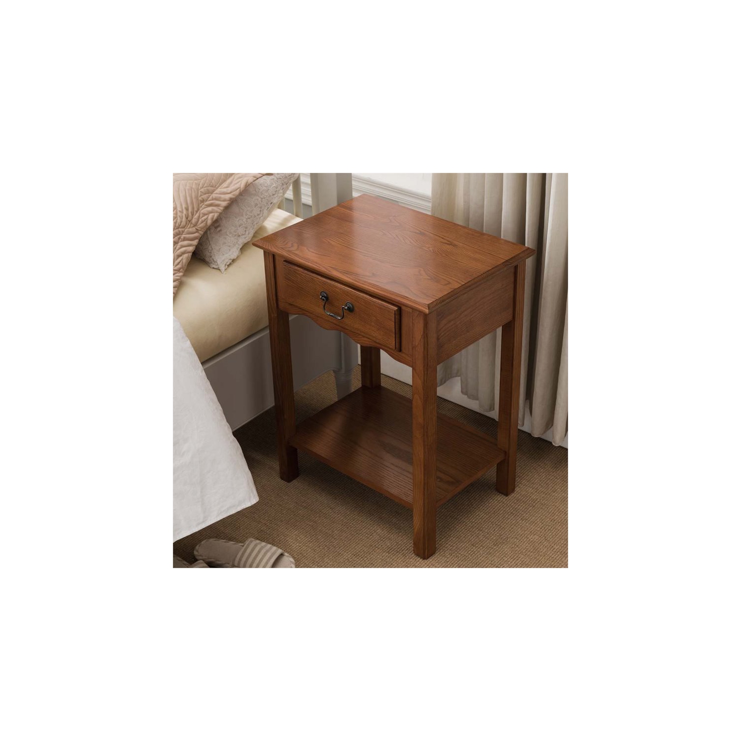 Leick Favorite Finds 1 Drawer Nightstand in Medium Oak