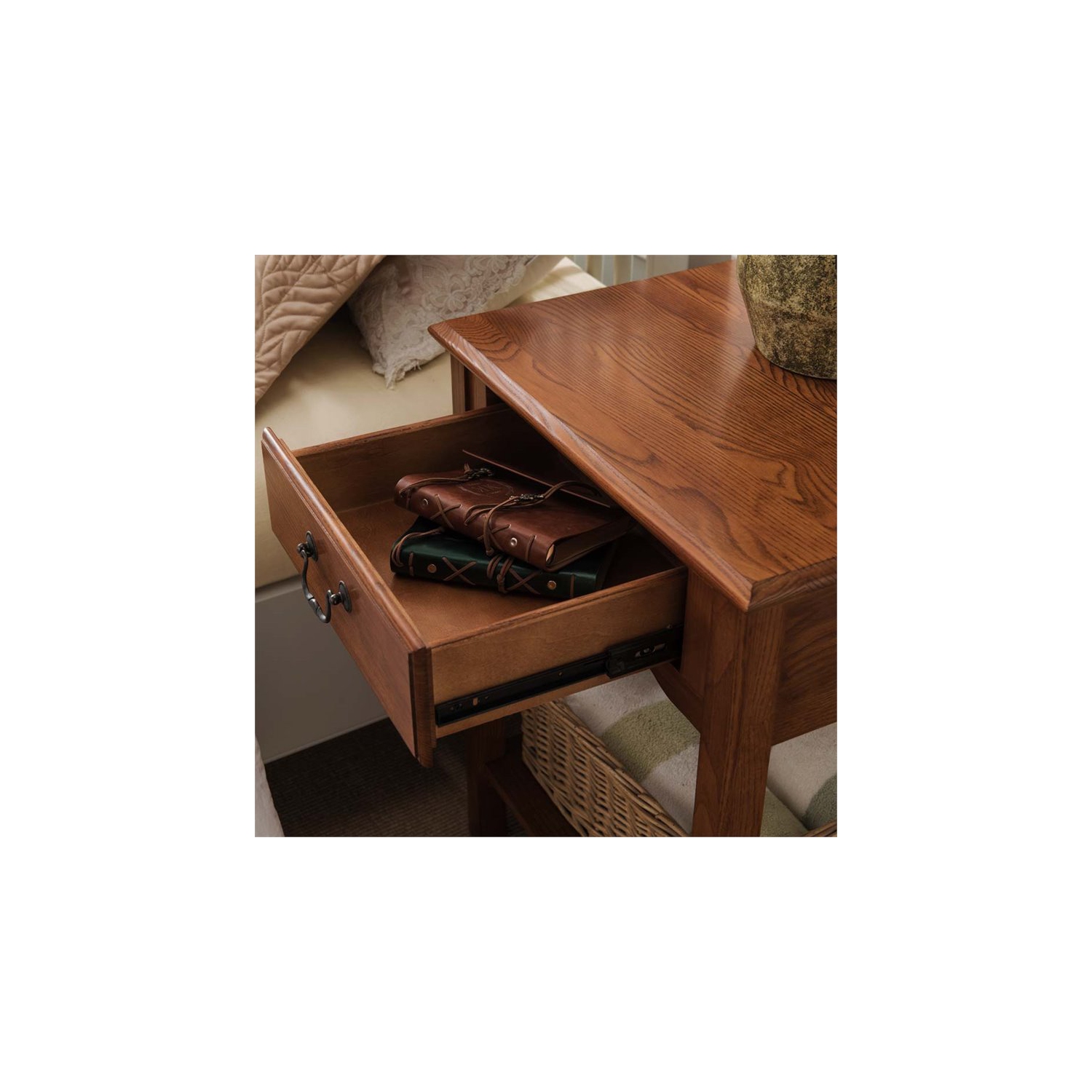 Leick Favorite Finds 1 Drawer Nightstand in Medium Oak