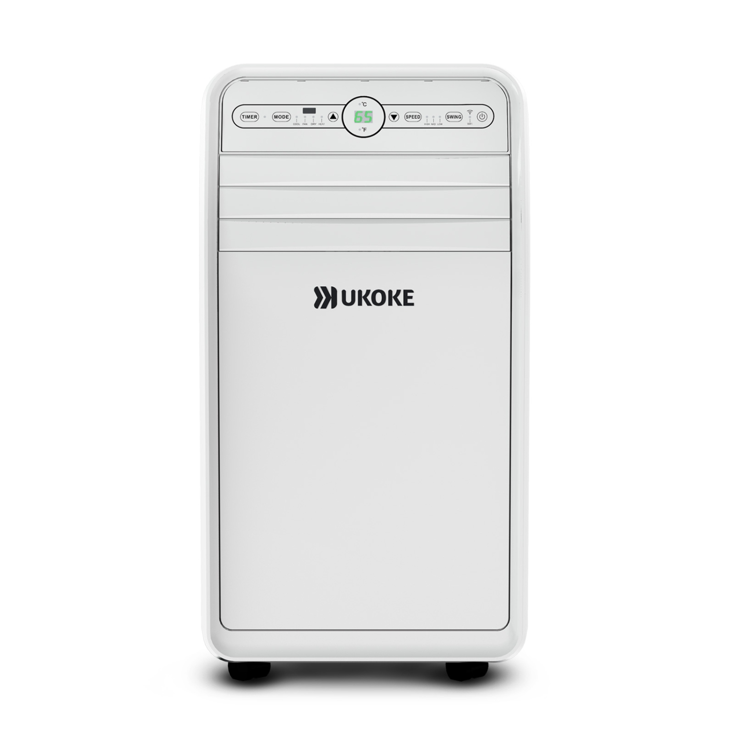 Ukoke 12,000 BTU Wi-Fi Portable Air Conditioner with Heat, Dehumidifier in White, Works with Alexa