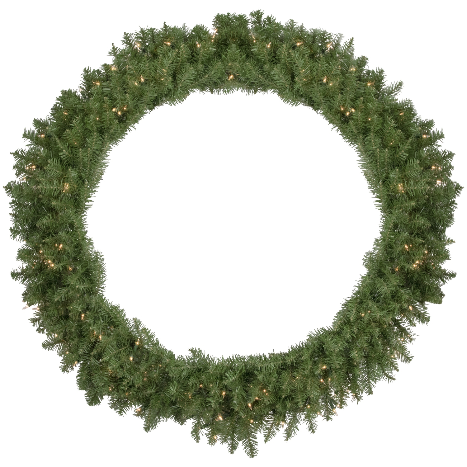 Pre-Lit Rockwood Pine Artificial Christmas Wreath - 48" - Clear Lights