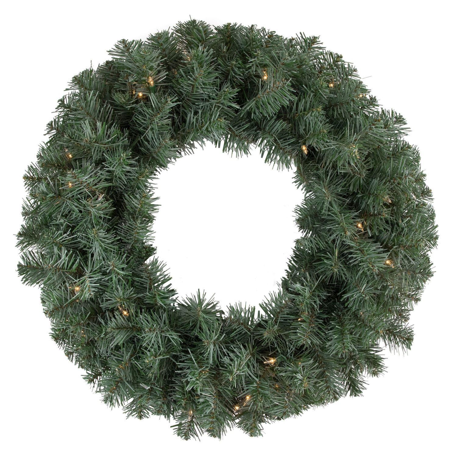 Pre-lit Colorado Blue Spruce Artificial Christmas Wreath - 24" - Clear Lights