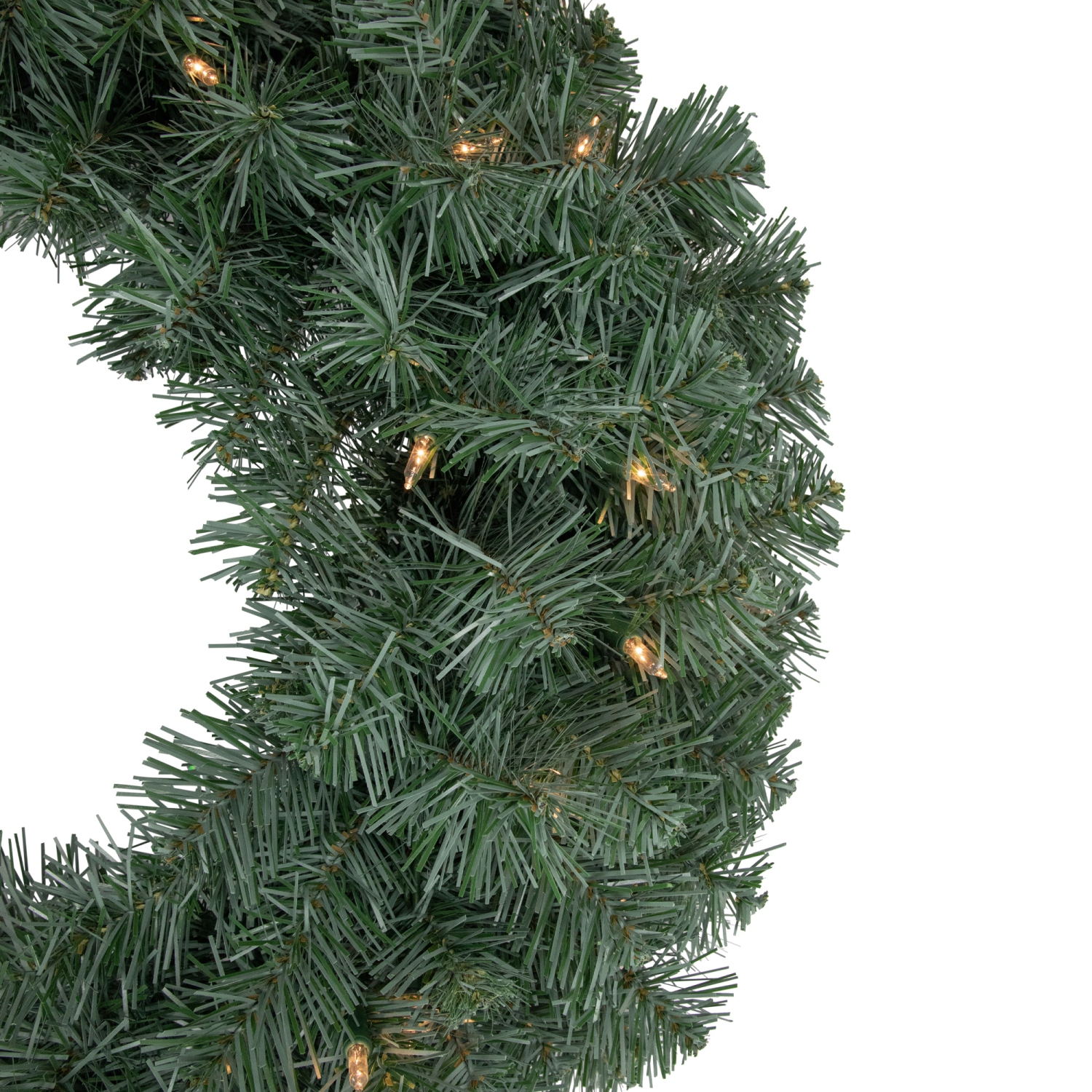 Pre-lit Colorado Blue Spruce Artificial Christmas Wreath - 24" - Clear Lights